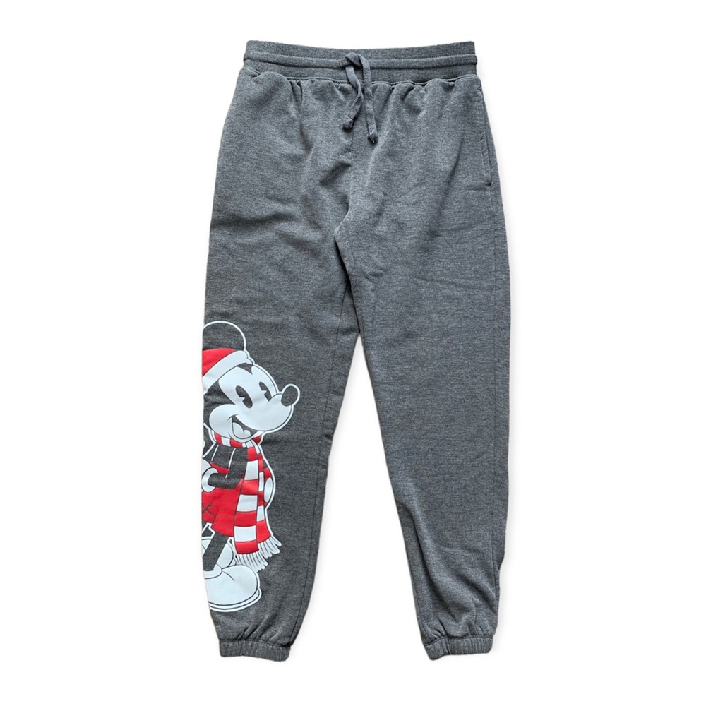 Disney Gray Mickey Mouse Holiday Sweatpants XS